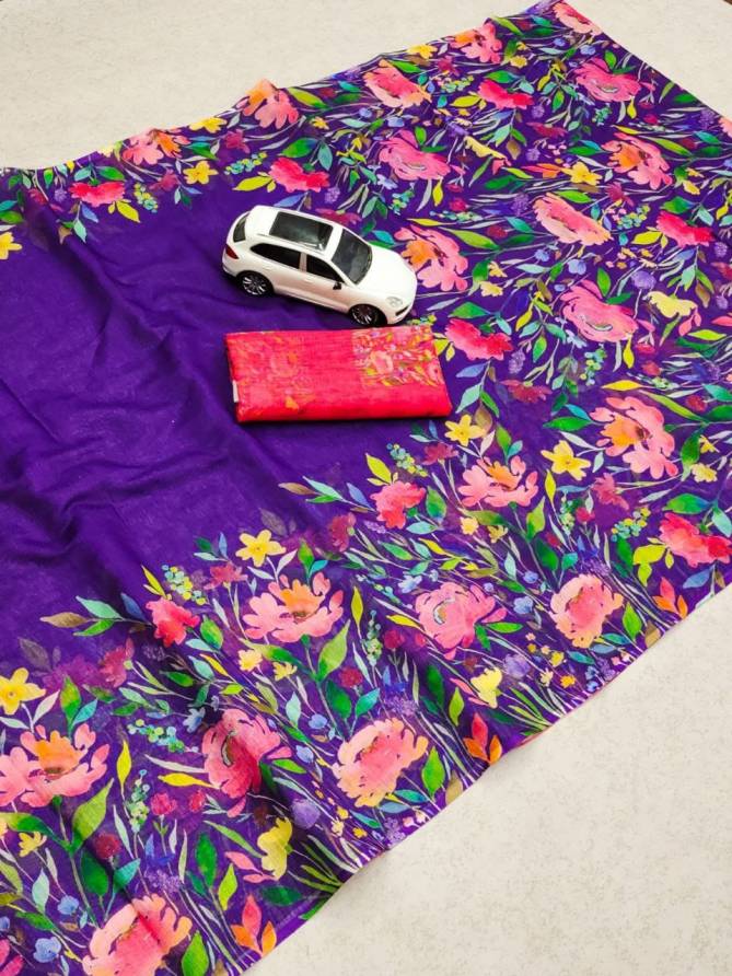 MG 333 Linen Digital Print Saree Wholesale Clothing Suppliers in India
